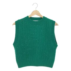 【新品未使用タグ付】 TEN× Ron Herman ニット ニットベスト Ron Herman / ロンハーマン | × TEN. ウールニットベスト | グリーン