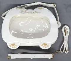 【中古】バッグ ホワイト ネコ型ショルダーバッグ