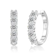 【新品】 KRKC&CO モアッサナイト フープピアス レディースピアス シルバー925 内径11mm 金属アレルギー対応 両耳 計0.6ct 人工ダイヤモンド 20G リングぴあす シンプル おしゃれ アクセサリー プレゼント 1