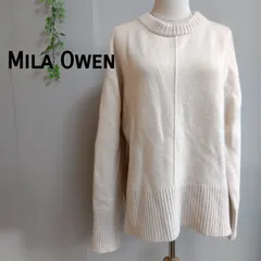 Mila Owen ミラオーウェン  スリット ニット プルオーバー シャツ セーター  羊毛 サイズ0