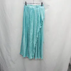 ◇ ⊆ eimy istoire エイミー イストワール ロング フレア プリーツスカート サイズF グリーン系 レディース E  【1505220006461】