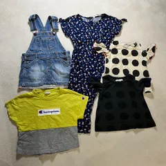 【キッズまとめ売り】【女の子5点セット】【100サイズ】Champion JUNK STORE H&M MARKEY’S CALMIA チャンピオン ジャンクストア エイチンドエム マーキーズカルミア 花柄 ドット デニム スポーティ 元気ガール 春物 夏物