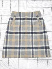 ◇ ⊇ SHIPS any シップス エニィ チェック柄 秋冬 膝丈 台形 スカート サイズ36 グレー系 マルチ レディース E  【1507160011543】