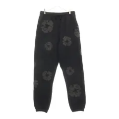 DENIM TEARS (デニムティアーズ) FLOWER PRINT SWEAT PANTS フラワープリント スウェットパンツ ブラック