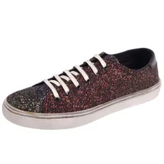 未使用 サンローラン パリ SAINT LAURENT PARIS スニーカー ローカット グリッター レースアップ ヴィンテージ加工 シューズ レディース 38.5(25.5cm相当) ブロンズのサムネイル