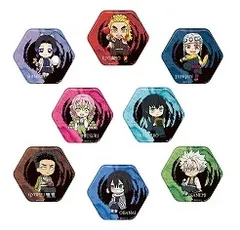 【中古】鬼滅の刃 トレーディング 六角形和柄缶バッジ Vol.2 w11【中古未開封玩具】