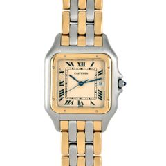 カルティエ Cartier W25027B8 パンテール LM クラシック＆フィガロウォッチ 腕時計 アイボリー文字盤 3ロウ ユニセックス【中古】