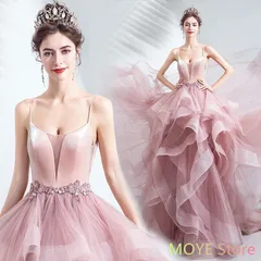 カラードレス ロングドレス 演奏会 Aラインドレス 発表会 オフショルダー ワンショルダー ピンクイブニングドレス 2025年新作 花嫁 ウェディング キャミソール トレーンドレス 春季 二次会 成人式 卒業式