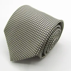 クリケット ブランド ネクタイ シルク 格子柄 PO メンズ ホワイト CRICKET 【中古】