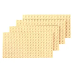 【在庫セール】両面 互換性 16×32ポッチ クラシック プレート ブロック (ベージュ×4枚) 基礎板 INIBUD