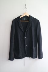 HYSTERIC GLAMOUR コットンニットテーラードジャケット ヒステリックグラマー ブラック S