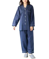 新品 [ニシキ] パジャマ レディース 長袖 綿100％ 高級糸コーマ糸使用 二重ガーゼ 肌に優しい 前開き 上下セット 長ズボン 春 秋 ルームウェア 部屋着