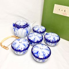 【極美品】茶器　急須１点　蓋つき湯飲み５点　深川製磁　湯呑