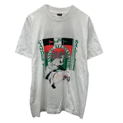 FRUIT OF THE LOOM 半袖 プリントTシャツ L ホワイト フルーツオブザルーム プルオーバー 90's 90年代 野球 古着卸 アメリカ仕入 a705-6093