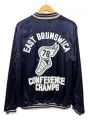 HOUSTON (ヒューストン) RAYON AWARD JACKET（EAST）レーヨンアワードジャケット 51250 L ネイビー 紺 メンズ/199のサムネイル