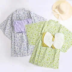 【送料込み】子供用 簡単ゆかた オリジナル花柄 キッズ用浴衣 夏 お祭り 花火大会 子供服 cotocotte