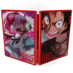 【中古】雑貨 [単品] ルフィ＆ウタ＆シャンクス スチールブック 「ワンピース FILM RED デラックス・リミテッド・エディション 4K ULTRA HD Blu-ray + Blu-ray Amazon.co.jp限定版」 同梱特典