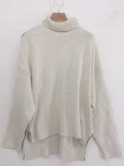 ◇ Bab バブ タートルネック 長袖 ニット セーター サイズF ベージュ ブラック レディース P  【1212200027698】