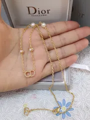 美品✨ディオール CLAIR D LUNE パール ネックレス ゴールド 箱付き ディオール Clair D Lune クレール ディー リュヌ ネックレス GP