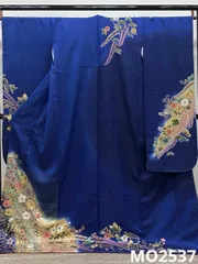 振袖 豪華 金通し 辻が花 絞り加工 身丈176cm パールトーン加工済 躾糸付き MO2537