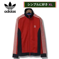 アディダスオリジナルス トラックジャケット XL レッド 00s adidas ORIGINALS ヨーロッパTT Europe TT ストリート ロゴ刺繍 Y2K ジャージ スポーツ ミックス ベッケンバウアー レッド ネイビー ホワイト 古着 A152