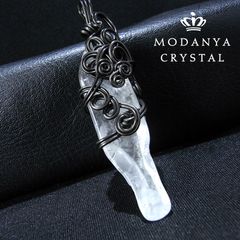 水晶のワイヤーペンダントトップ1423