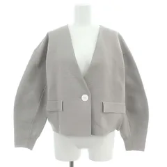 マリリンムーン Marilyn Moon 23SS knit short jacket La Totalite取り扱い ジャケット ノーカラー F グレー /AT ■OSのサムネイル