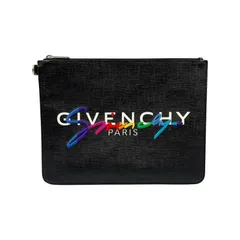 ジバンシー Givenchy クラッチバッグ レインボーロゴ レザー メンズのサムネイル