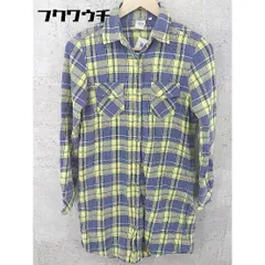 ◇ ◎ SHIPS シップス 長袖 チェック シャツ サイズM ネイビー イエロー レディース 【中古】 【1002801877064】