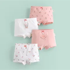 ☆ Hセット ☆ 120cm ☆ 女の子パンツ4枚セット ykh806 パンツ 女の子 4枚セット 女児ショーツ ボクサーパンツ インナー パンツ 下着 キッズ 子供 ガールズ 綿 コットン アンダーウェア かわいい 通園 園児 保育園