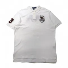 Polo by Ralph Lauren 90年代 ポロシャツ XL ホワイト コットン 鹿の子 ポロプレイヤー バックロゴ刺繍