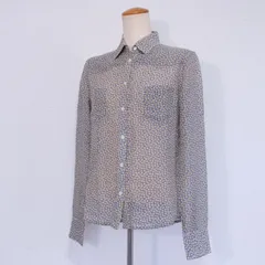 トムセン THOMSEN コットン シルク 小花柄 シャツ ブラウス 洗える S 【中古】 /240925005