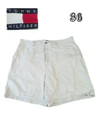 os00125 00sTOMMYHILFIGERトミーチノショートパンツ　淡ベージュ　36
