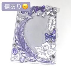 トレカデコ 硬質ケース 紫 羽根 レジン ぱしゃこれ トレカ