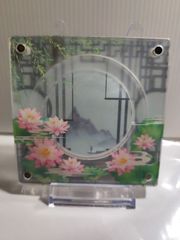 中国風缶バッジフレーム 蓮Ver