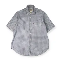 90s 00s POLO JEANS CO. ポロ ジーンズ チェック 半袖シャツ L/ブルー系 メンズ ラルフローレン オールド インパクト21