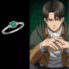 【受注限定生産】進撃の巨人 リヴァイ メモリアルリング K10 指輪 限定品 Anique Shop JAPAN