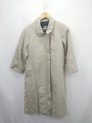 ◇ ⊇ BURBERRYS バーバリーズ コットン100% 長袖 ステンカラーコート サイズ9AR ベージュ系 レディース E  【1507030011239】