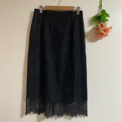 【Maglie le cassetto】 スカート (M)  ブラック  膝丈　マーリエ ル カセット