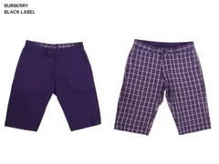 BURBERRY BLACK LABEL バーバリー ブラックレーベル 春夏 2way リバーシブル★ チェック ショート パンツ Sz.70　メンズ