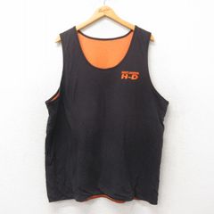 XL/古着 ハーレーダビッドソン タンクトップ メンズ 大きいサイズ リバーシブル 黒 ブラック 25jun06 中古