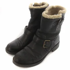 マークバイマークジェイコブス MARC by MARC JACOBS ショートブーツ レザー ボア ベルト 38 25cm 黒 ブラック /IR ■GY30のサムネイル