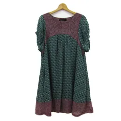 アズノウアズ ワンピース トップス 半袖 チュニック レディース *サイズ ワイン×緑 AS KNOW AS 【中古】