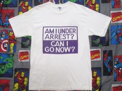 90s USA製 WISE UP! プリントTシャツ L 生成り アメリカ古着