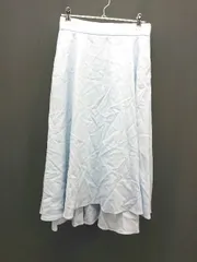 ◇ ◎ ●未使用● ROPE' ロペ バックファスナー 無地 ウール混 ロング フレア スカート サイズ38 ブルー レディース E  【1308160016282】