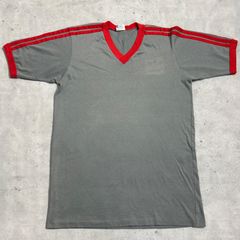 80s adidas USA製 リンガーt ビンテージt サッカーシャツ 古着