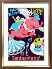 ディズニー「ファンタジーランド/ダンボ/マッド ティーパーティー/カルーセル」展示用フック付ポスター テーマパークポスター 発送目安10～15営業日