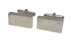 【超美品】GUCCI カフス　冠婚葬祭　オシャレ　925 スクエア　ロゴ 楽天市場】GUCCI グッチ ビーロゴ刻印カフススーツスタイル