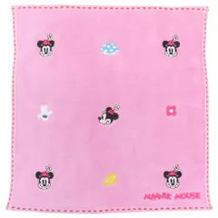 【メール便】ミニーマウス ミニタオル シャーリングハンカチタオル カジュアルピンク ディズニー 丸眞 刺しゅう 汗拭き キャラクター グッズ 