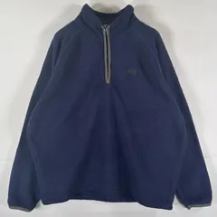 古着 ザ・ノースフェイス THE NORTH FACE ハーフジップフリースジャケット フリーストレーナー ワンポイントロゴ A5シリーズ L  ネイビー メンズ